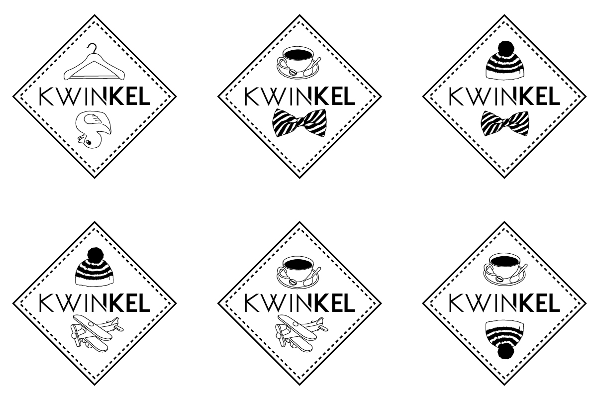 kwinkel logo design kids store, graphic design, branding